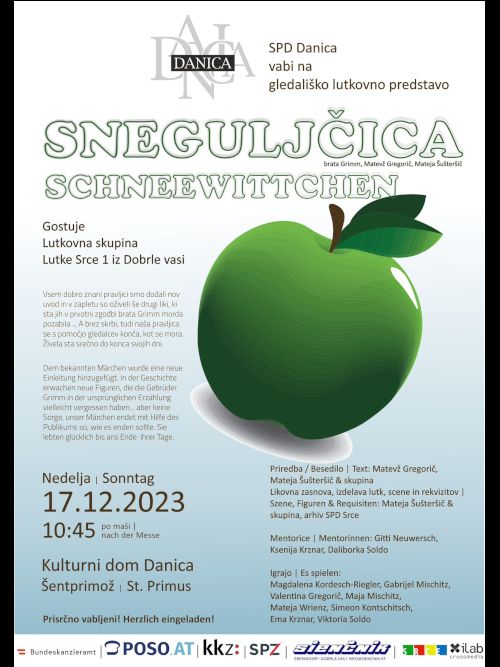Gostovanje lutkovne skupine društva SPD Srce z igro Sneguljčica - Gastauftritt (&copy; {img_prev_qhoch_copy})